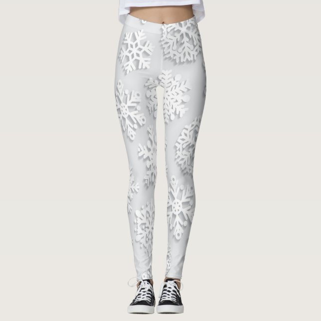 Snowflake pattern leggings (Front)