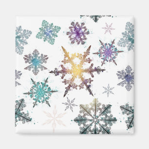 Snowflake pattern magnet