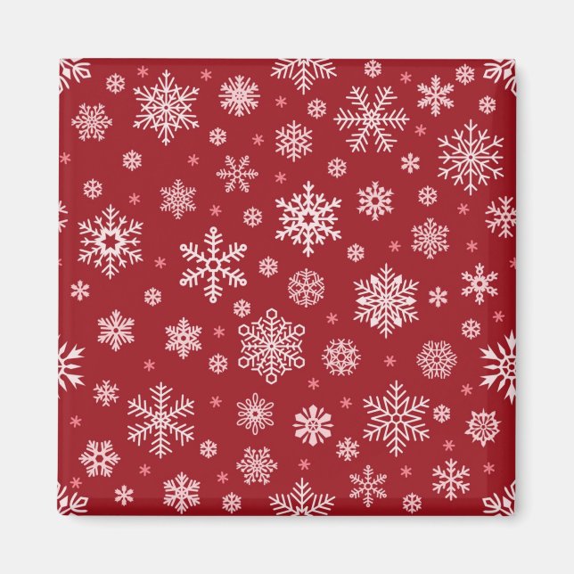 Snowflake pattern magnet (Front)