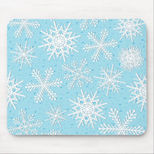 Snowflake pattern mouse pad