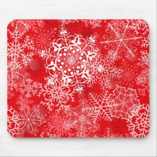 Snowflake pattern mouse pad