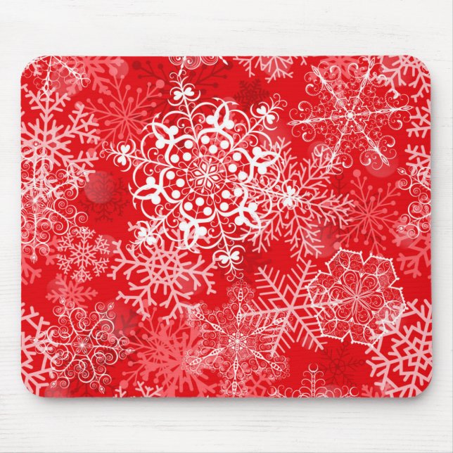 Snowflake pattern	 mouse pad (Front)