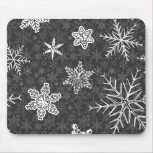 Snowflake pattern mouse pad