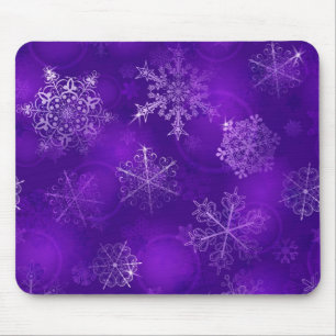 Snowflake pattern mouse pad