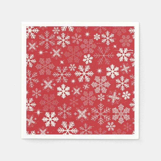 Snowflake pattern napkin (Front)