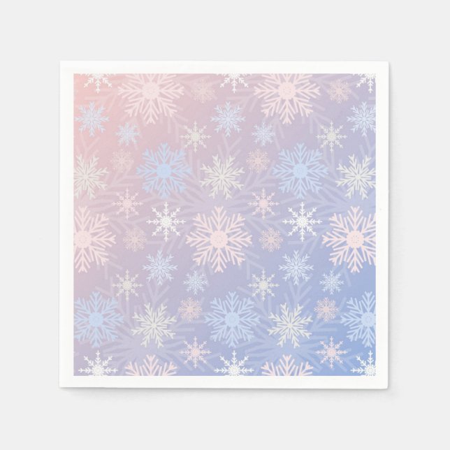 Snowflake pattern napkin (Front)