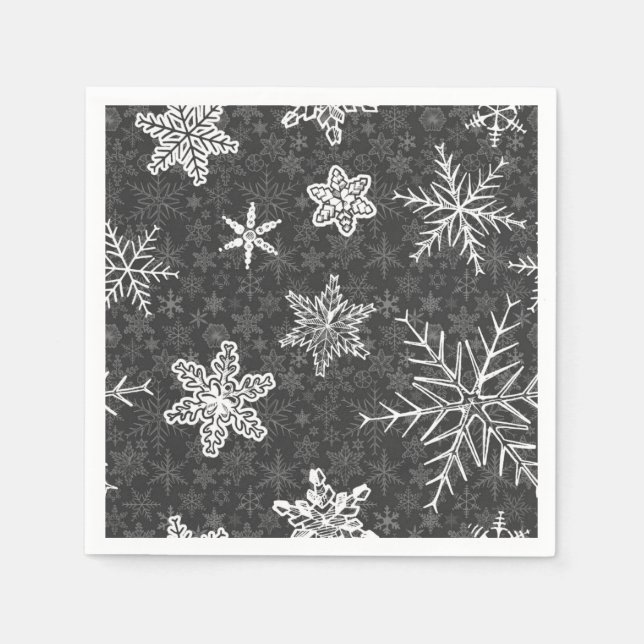 Snowflake pattern napkin (Front)