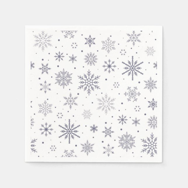 Snowflake pattern napkin (Front)