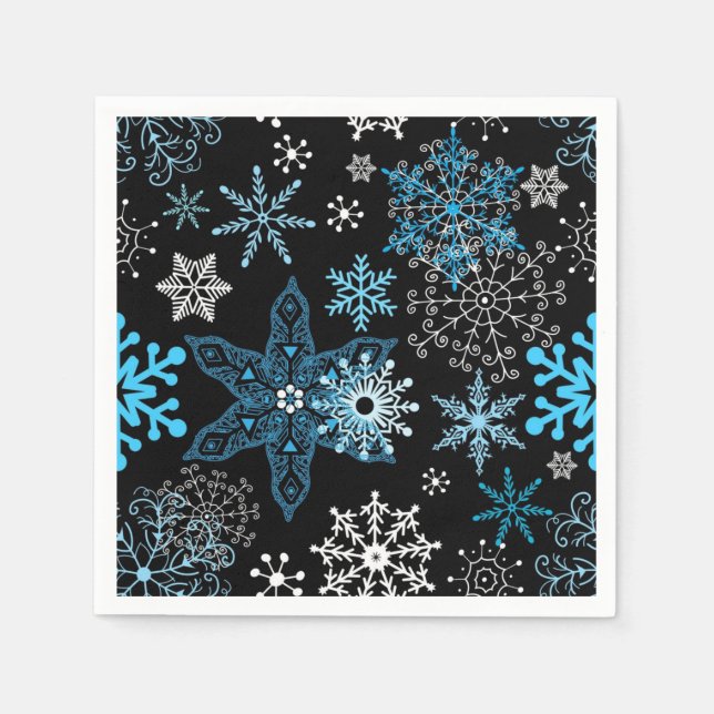 Snowflake pattern napkin (Front)