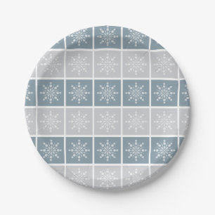 Snowflake Pattern paper plates