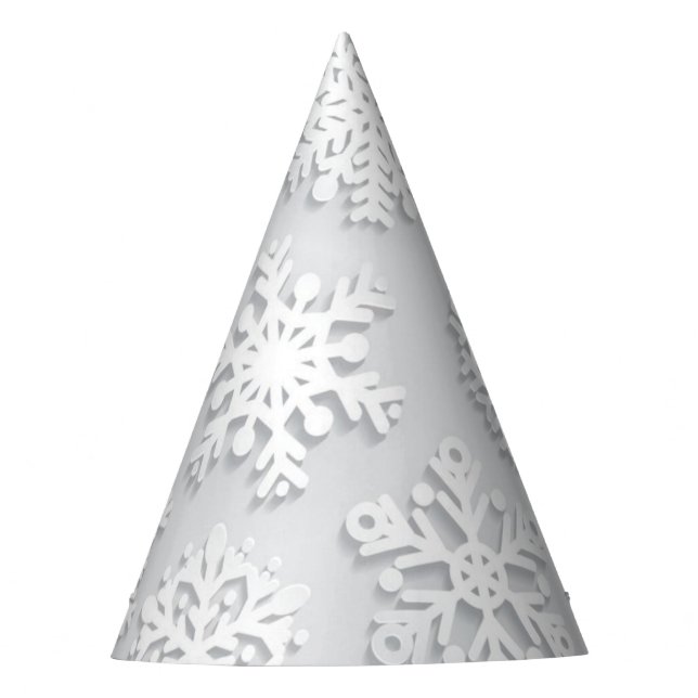 Snowflake pattern party hat (Front)