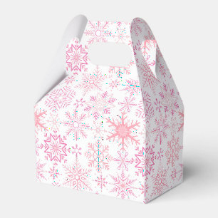 Snowflake pattern Pink Favour Box