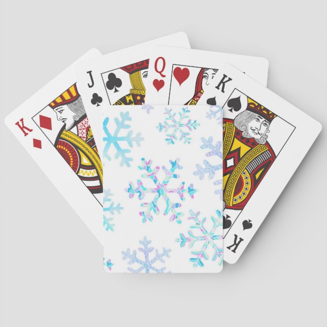 Snowflake pattern playing cards (Back)