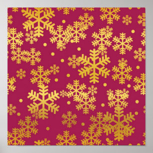 Snowflake pattern poster