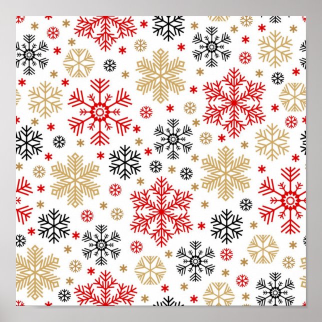 Snowflake pattern	 poster (Front)