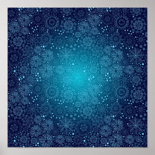 Snowflake pattern	 poster