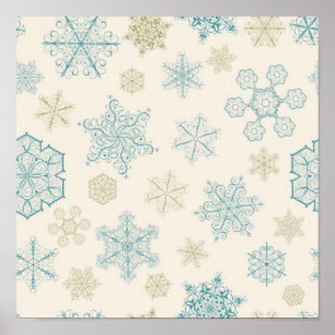 Snowflake pattern	 poster