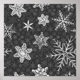 Snowflake pattern	 poster