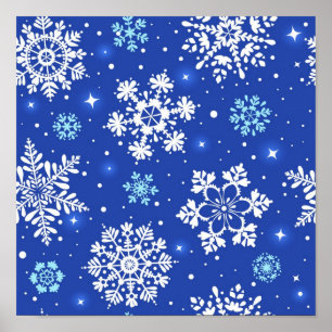 Snowflake pattern poster