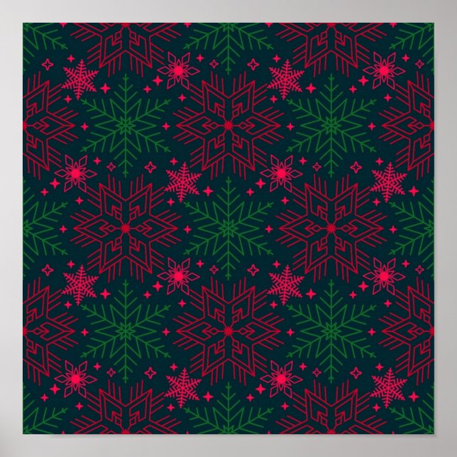 Snowflake pattern	 poster (Front)