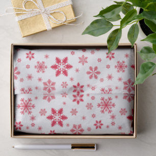 Snowflake Pattern, Red Snowflakes, Snow, White Tissue Paper