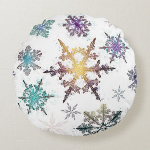 Snowflake pattern	 round cushion