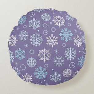 Snowflake pattern round cushion