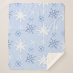 Snowflake pattern	 sherpa blanket