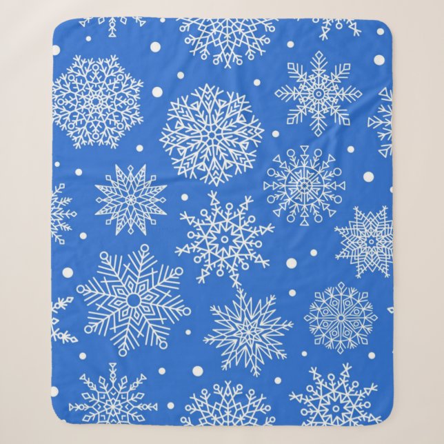 Snowflake pattern	 sherpa blanket (Front)