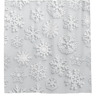 Snowflake pattern	 shower curtain