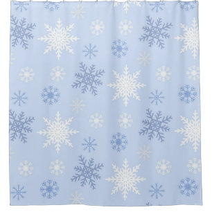Snowflake pattern	 shower curtain