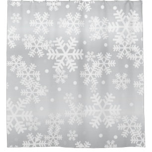 Snowflake pattern	 shower curtain