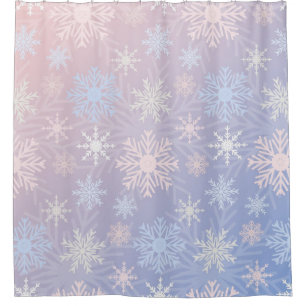 Snowflake pattern	 shower curtain