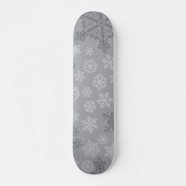 Snowflake pattern skateboard (Front)