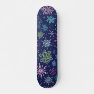 Snowflake pattern skateboard