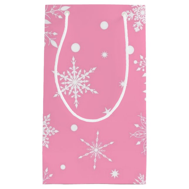 Snowflake pattern	 small gift bag (Front)