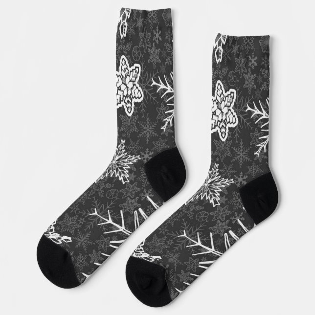 Snowflake pattern socks (Left)