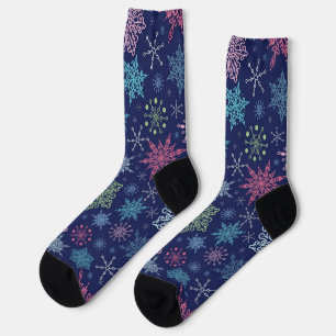 Snowflake pattern socks
