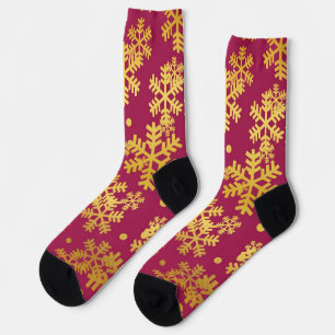 Snowflake pattern socks