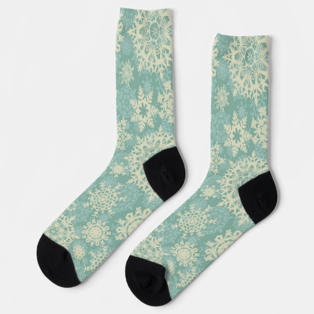 Snowflake pattern	 socks (Left)