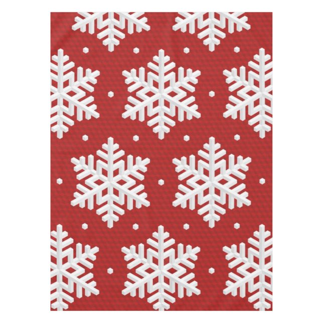 Snowflake pattern	 tablecloth (Front)