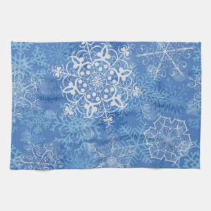 Snowflake pattern tea towel