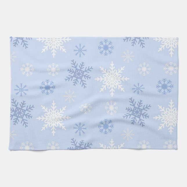 Snowflake pattern	 tea towel (Horizontal)