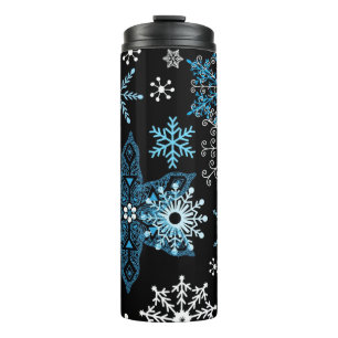 Snowflake pattern thermal tumbler