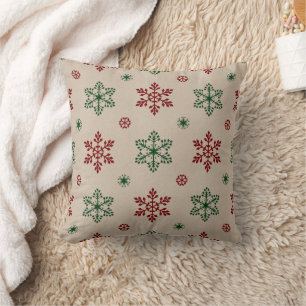 Snowflake Pattern Throw Pillow