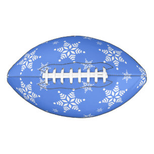 Snowflake Pattern, White Snowflakes, Snow, Blue Football