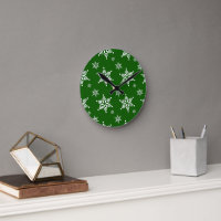 Snowflake Pattern, White Snowflakes, Snow, Green