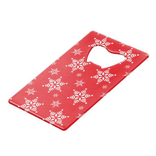 Snowflake Pattern, White Snowflakes, Snow, Red
