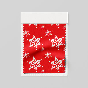 Snowflake Pattern, White Snowflakes, Snow, Red Fabric
