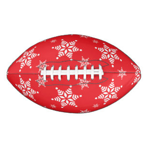 Snowflake Pattern, White Snowflakes, Snow, Red Football